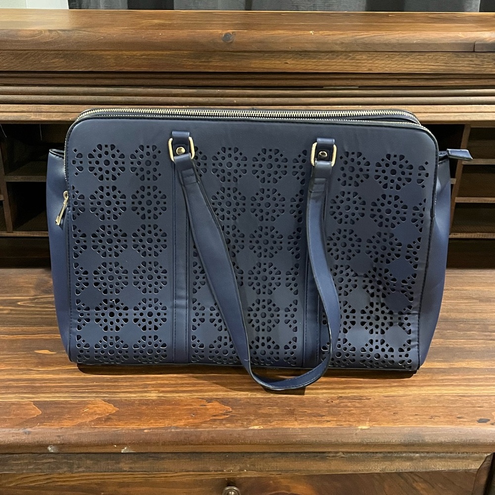 Large Navy Blue Purse with Adjustable Straps